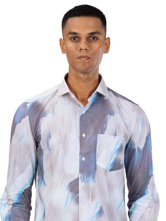 Mens Shirt Cotton blue Color